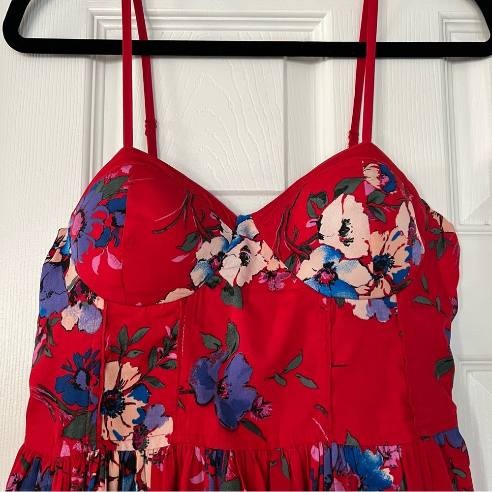 Red Floral Dress - Picture 2 of 5